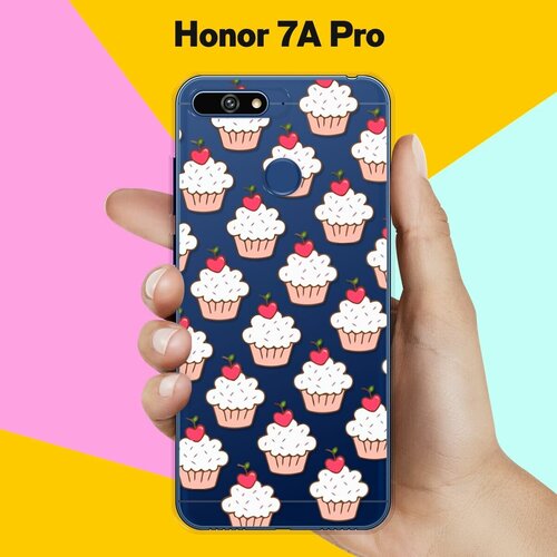 Силиконовый чехол Капкейки на Honor 7A Pro