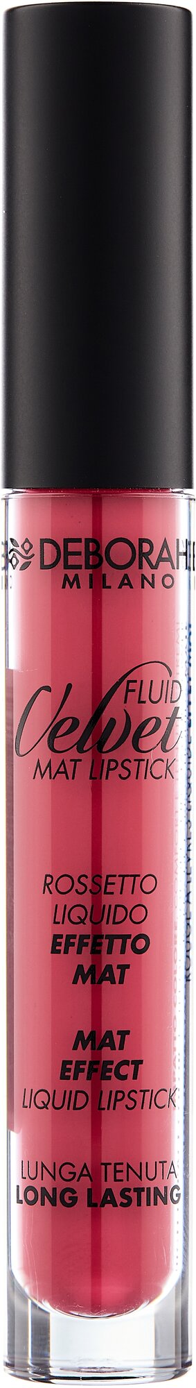 DEBORAH жидкая помада для губ матовая Fluid Velvet Mat Lipstick, оттенок 21 poppy red