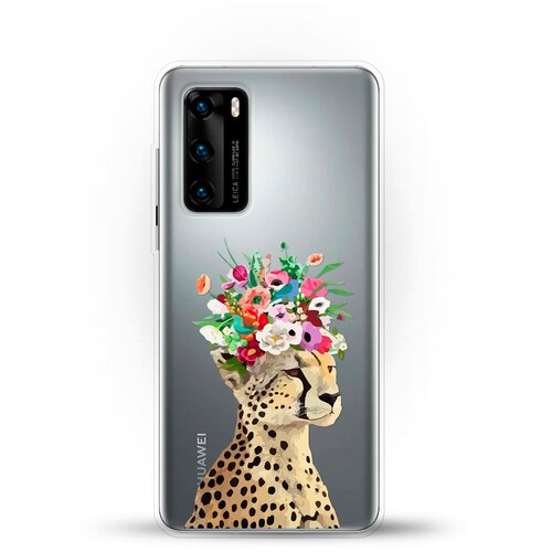 фото Силиконовый чехол леопард на huawei p40 andy & paul