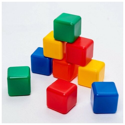 Набор цветных кубиков, 9 штук, 4 × 4 см набор цветных кубиков 9 штук 4 х 4 см