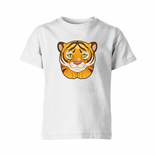 Футболка Us Basic, размер 8, белый детская футболка милый тигр 116 синий