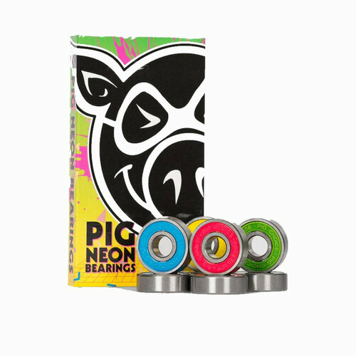 фото Подшипники для скейтборда pig neon pig wheels