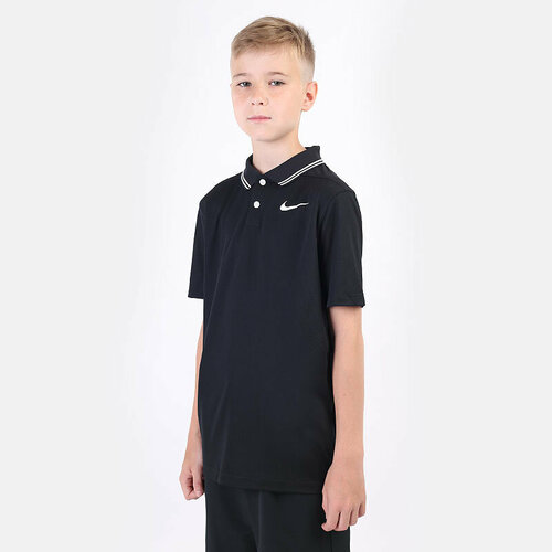 Поло спортивное NIKE Dri-FIT Victory Boys' Golf Polo, размер XS, черный