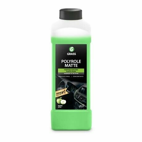 Полироль-очиститель пластика матовый "Polyrole Matte" яблоко (канистра 1 л) Grass - фото №2