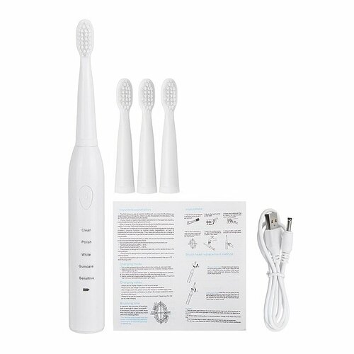 Электрическая зубная щетка SONIC TOOTHBRUSH белая 51400₽
