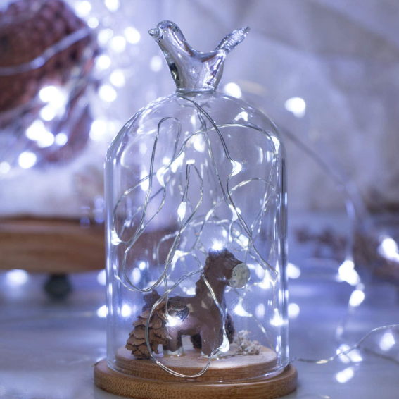 фото Гирлянда Нить "Роса", 4 м, шнур серебристого цвета, 40 LED