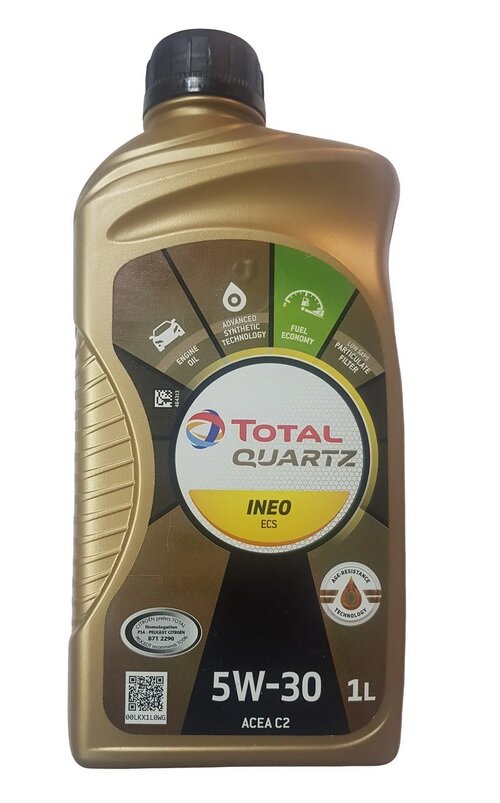 Синтетическое моторное масло TOTAL Quartz INEO ECS 5W30, 1 л, 1 шт