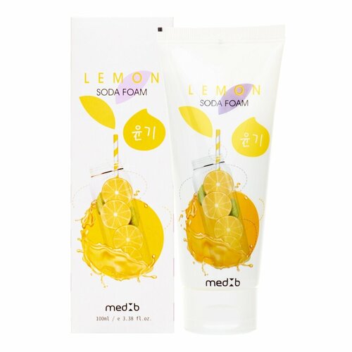 MEDB Lemon Soda Foam Пенка для умывания с экстрактом лимона и содой med b пенка для умывания сода с экстрактом лимона 100мл средство для умывания и очищения кожи лица с пищевой содой и лимоном lemon soda foam корея