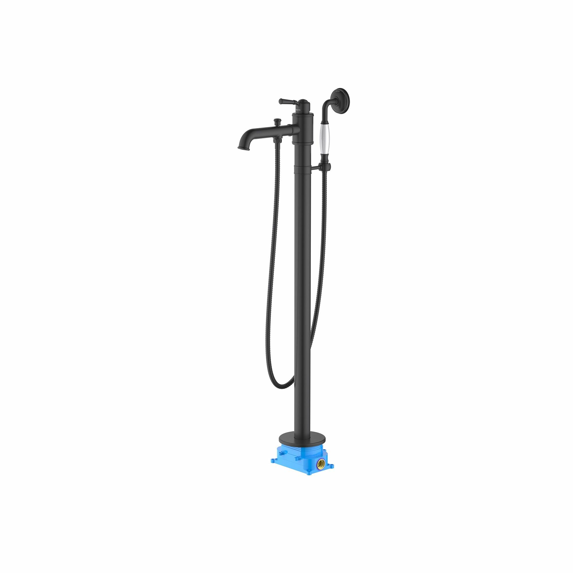 Смеситель для ванны с душем Aquatek Классик черный матовый - фото №1