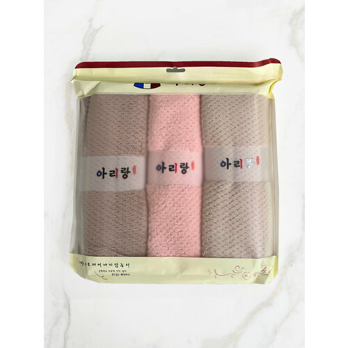 Набор из 3-х полотенец для кухни Корея, 35*75 см, микроволокно (плетение)