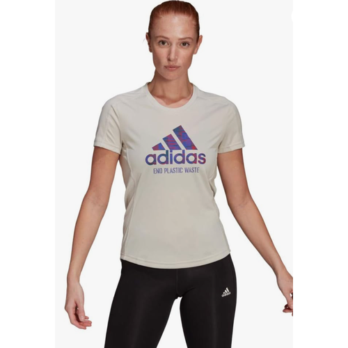 Футболка adidas ADIDAS RFO GPX TEE W - TSHIRTS GJ6462, размер M, бежевый