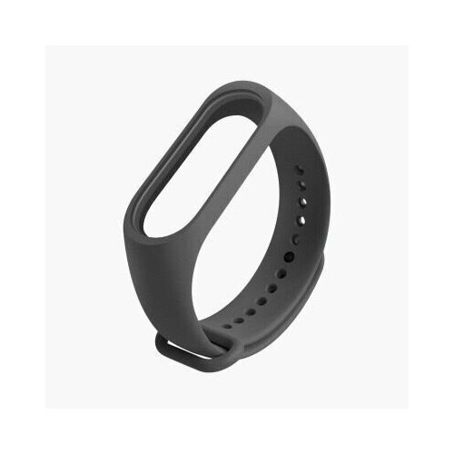 Силиконовый ремешок для фитнес-браслета Xiaomi Mi Band 3/4, темно-серый ремешок sport для xiaomi mi band 3 mi band 4 силиконовый розово белый