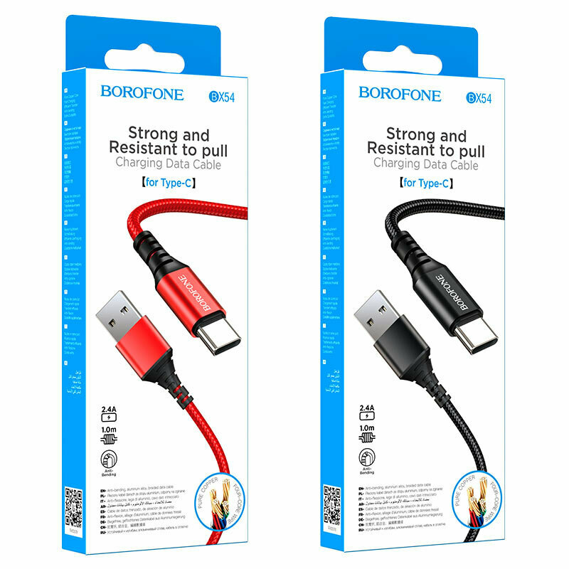 BOROFONE BX 54 USB to Type-C ( 1 м , 3 А ) Оригинальный кабель