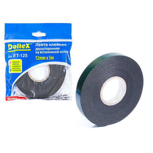 Скотч DOLLEX 2-х сторонний 12мм5м лента клейкая монтажная на вспененной основе 324₽