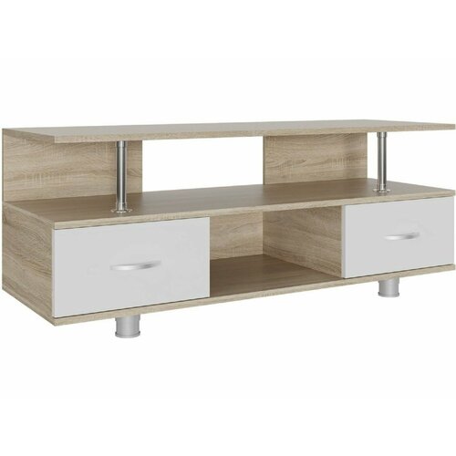 Тумба TV_А (Белый, Дуб сонома светлый)