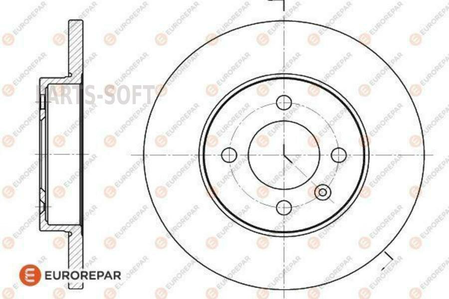 EUROREPAR 1618867880 Диск тормозной передний