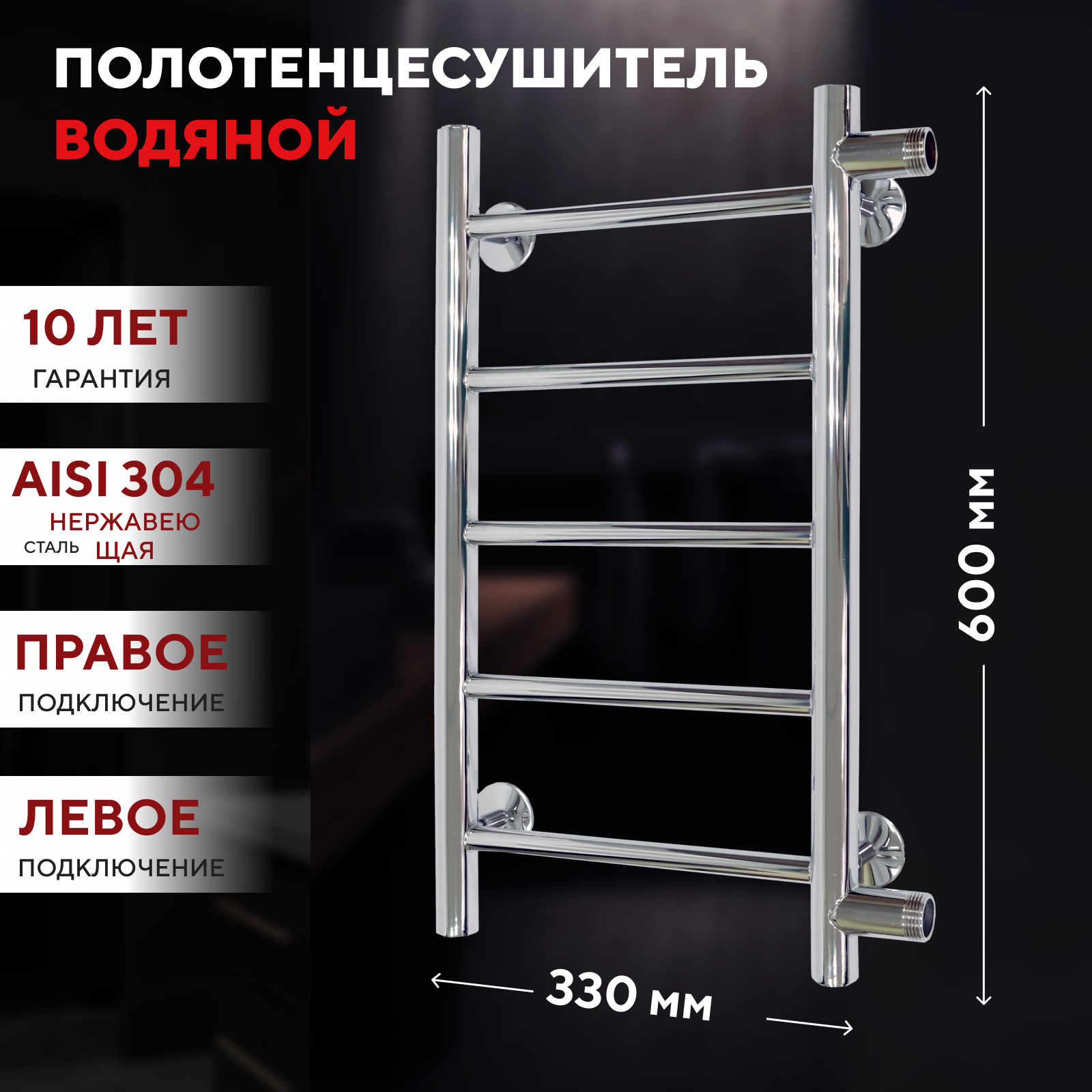 Полотенцесушитель аврора П6 200X800 М/О 500 санприз