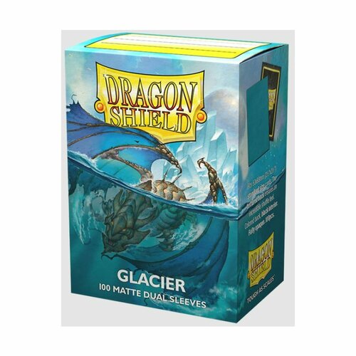 Протекторы Dragon Shield Glacier Matte Dual Sleeves 64x89 мм, 100 шт. для карт MTG, Pokemon