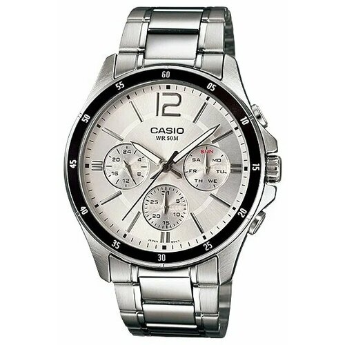 Наручные часы CASIO MTP-1374D-7A, серый, серебряный часы casio mtp b110m 7a