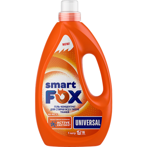 Гель-концентрат для стирки SMART FOX Universal, 1л