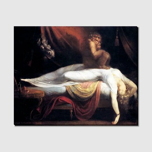 Картина на холсте Ночной кошмар (The Nightmare) Фюссли Иоган