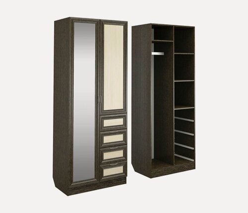 Изображение товара Шкаф 2-х дверный ШК-2/6 Венге/дуб молочный