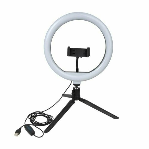 Кольцевая лампа FLARX с держателем для телефона штативом и кабелем USB 889₽