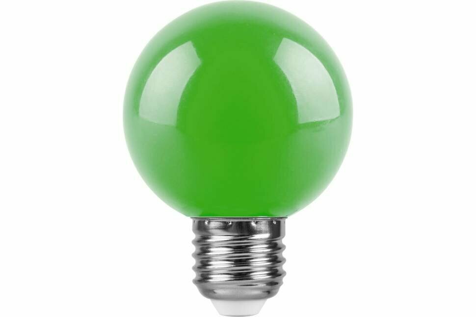 Светодиодная лампа FERON 3W 230V E27 зеленый LB-371 25907