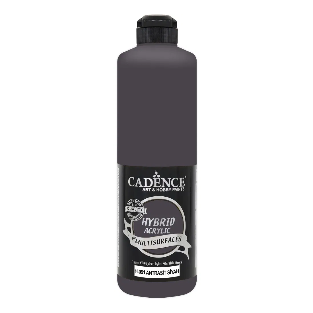 Акриловая краска Cadence Hybrid Acrylic Paint, 500 ml. Anthracite Black H-091
