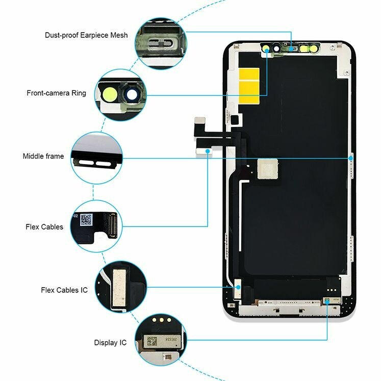 Дисплей JK Digital Display, для iPhone 11 Pro Max JK In-Cell, черный — фото 1