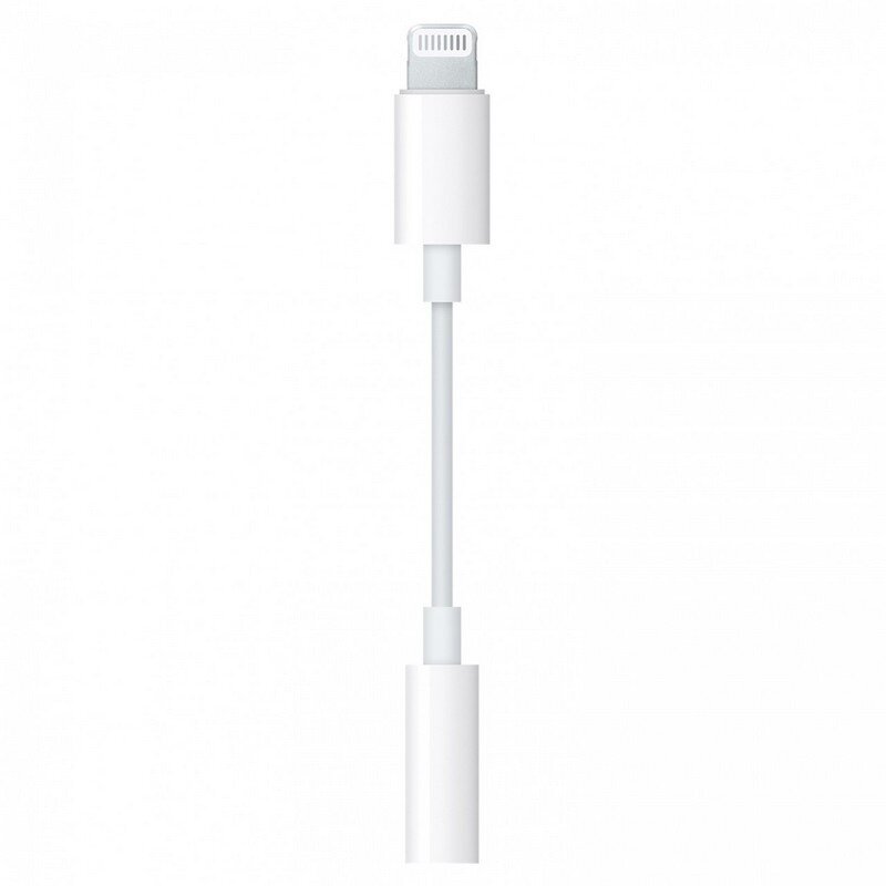 Адаптер Apple Lightning - 3.5 мм Headphone Jack Adapter, белый (MMX62ZM/A) — фото 1