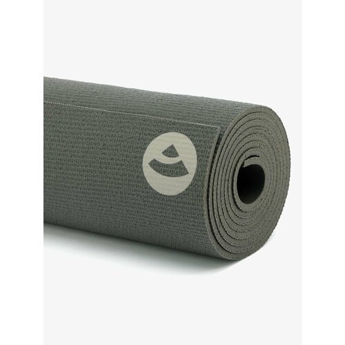 Коврик для йоги и фитнеса Ришикеш 175 х 60 х 0,45 см, серый, Rishikesh прочный и нескользящий из Германии, Бодхи Bodhi