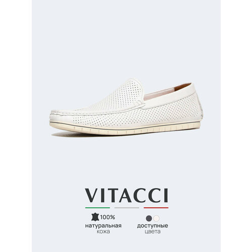фото Мокасины vitacci, размер 39, белый,