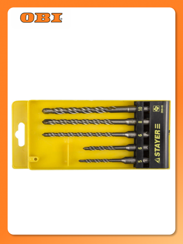 Набор буров STAYER PROFESSIONAL SDS-PLUS для бетона кирпича камня 5 шт