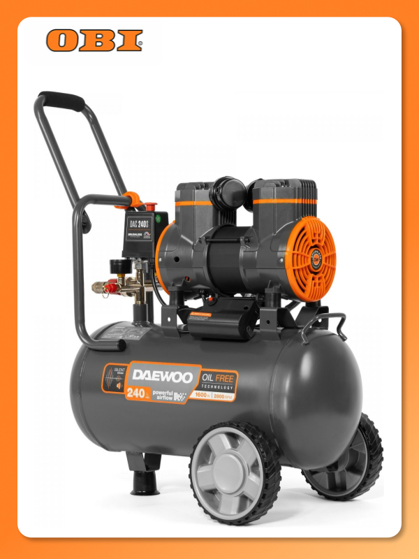 Безмасляный компрессор высокой производительности 1600ВТ 24Л