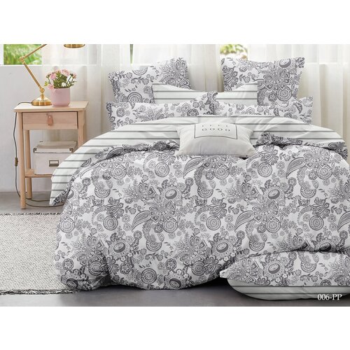 Постельное белье семейное с бабочками поплин Cleo MAKO POPLIN наволочки 50x70 и 70x70 3068₽