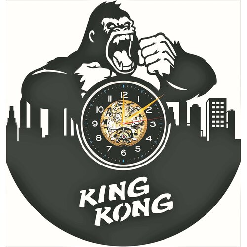 фото Настенные часы из винила кинг конг lazer rnd