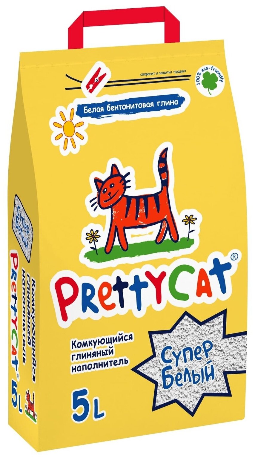 Наполнитель Pretty Cat "Супер Белый" для кошек комкующийся 20кг 25047 - фотография № 2