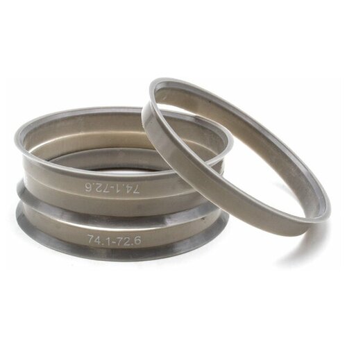 фото Кольца центровочные 74,1х72,6 gray 4 шт высококачественный пластик sds exclusive