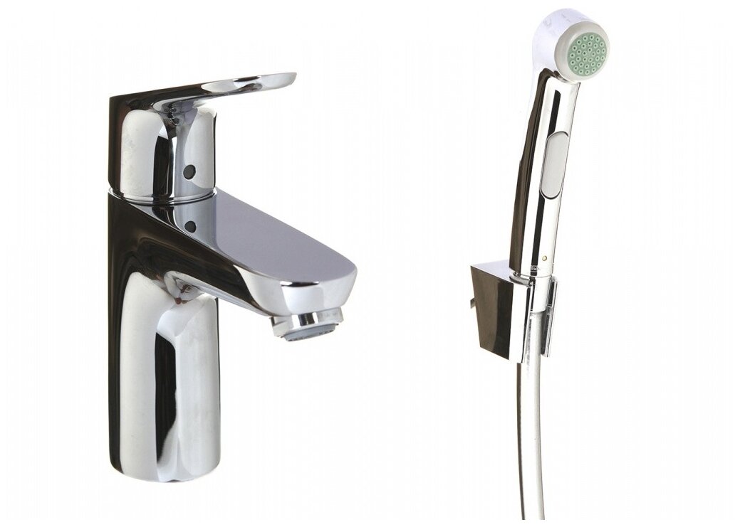 Смеситель для раковины (д. к.), с гигиеническим душем, Hansgrohe Focus 31927000