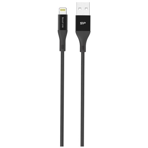 Кабель Lightning 1м Silicon Power SP1M0ASYLK30AL1K круглый черный