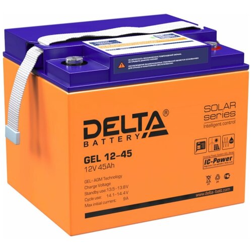 Аккумулятор гелевый Delta GEL 12-45 аккумулятор гелевый delta gel 12 120 12в 120 ач