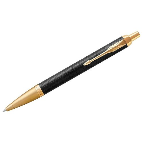 Ручка шариковая IM Premium Black/Gold GT синяя, 1,0мм, кнопочный механизм, подар. уп: 1931667 штр: 3501179316673 ручка шариковая позолоченная со стразами тигр златоуст