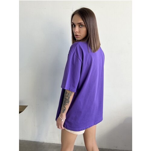 фото Футболка n/m fashion, размер s (42-46), фиолетовый