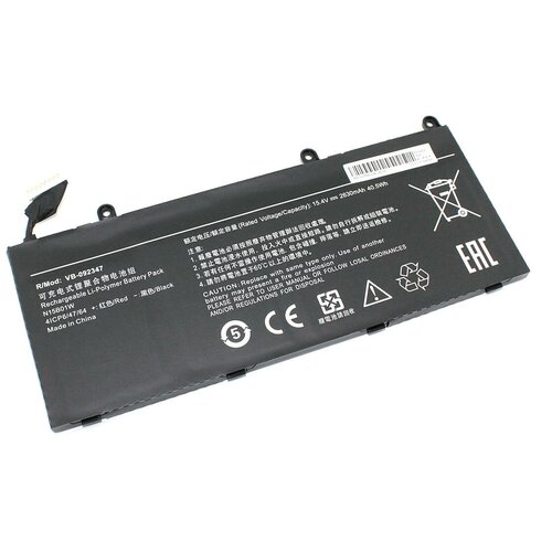 Аккумуляторная батарея для ноутбука Xiaomi Ruby 15.6 (N15B01W) 15.4V 2630mAh OEM аккумуляторная батарея aao522