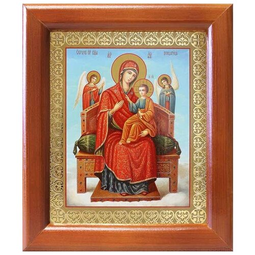 Икона Божией Матери Всецарица, рамка 12,5*14,5 см икона божией матери всецарица рамка 12 5 14 5 см