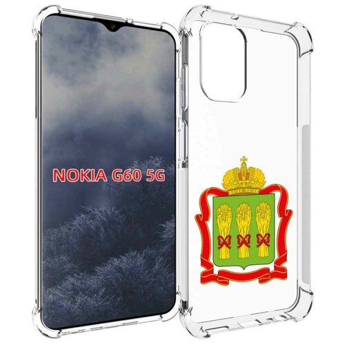 Чехол MyPads герб-пензенская-область для Nokia G60 5G задняя-панель-накладка-бампер чехол mypads герб челябинская область для nokia g60 5g задняя панель накладка бампер