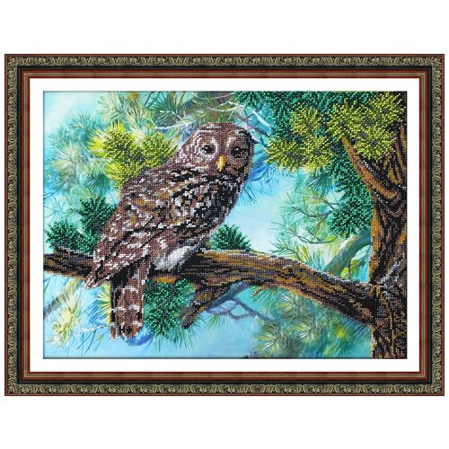 фото Набор для вышивания паутинка б1473 серая сова