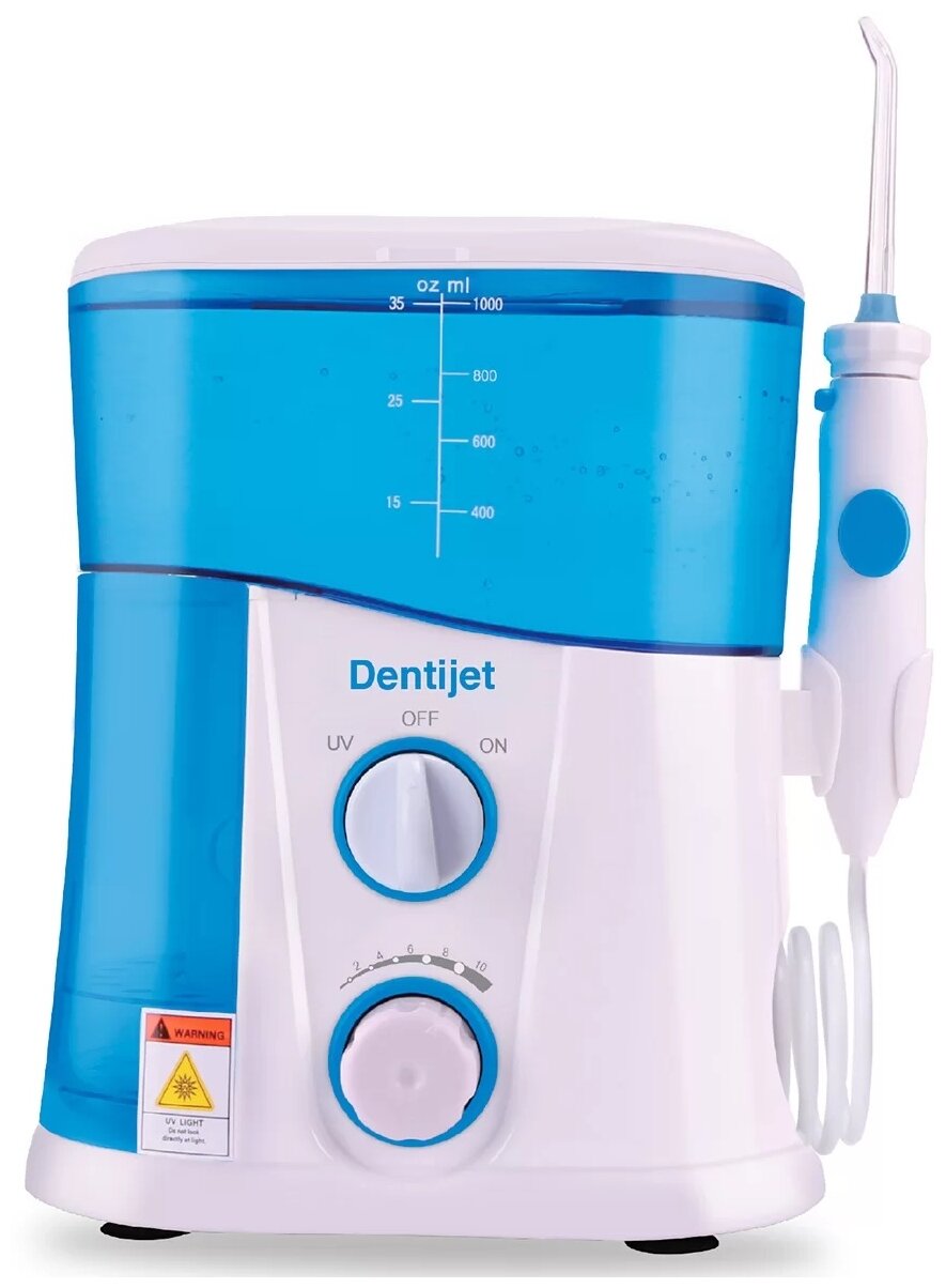 Ирригатор Dentijet F7, белый/синий - фотография № 1