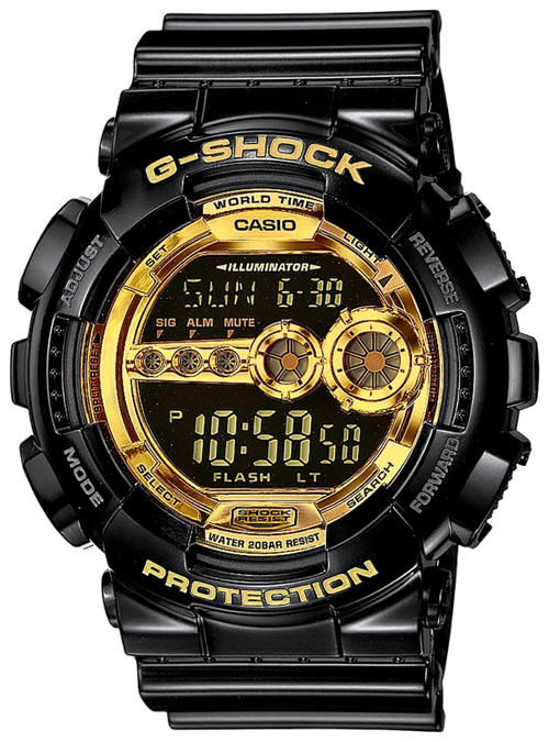 Наручные часы CASIO G-Shock, черный, золотой